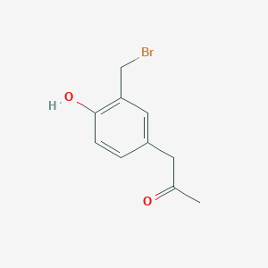 molecular formula C10H11BrO2 B14046243 1-(3-(Bromomethyl)-4-hydroxyphenyl)propan-2-one 