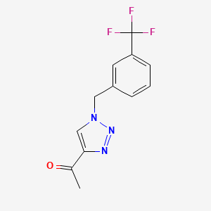 B1404639 1-(1-{[3-(trifluoromethyl)phenyl]methyl}-1H-1,2,3-triazol-4-yl)ethan-1-one CAS No. 1443291-23-3