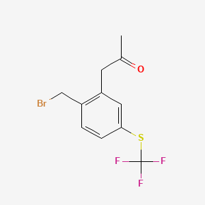 1-(2-(Bromomethyl)-5-(trifluoromethylthio)phenyl)propan-2-one