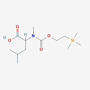 molecular formula C13H27NO4Si B14046430 4-Methyl-2-[methyl(2-trimethylsilylethoxycarbonyl)amino]pentanoic acid 