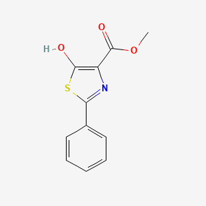 molecular formula C11H9NO3S B14046456 Methyl 5-hydroxy-2-phenylthiazole-4-carboxylate 