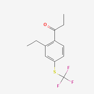 1-(2-Ethyl-4-(trifluoromethylthio)phenyl)propan-1-one