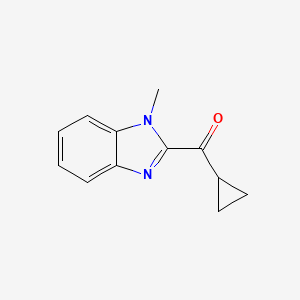 molecular formula C12H12N2O B14046469 Cyclopropyl-(1-methyl-1H-benzoimidazol-2-YL)-methanone 