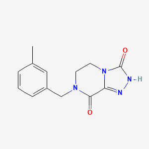 molecular formula C13H14N4O2 B1404649 7-(3-甲基苄基)-6,7-二氢[1,2,4]三唑并[4,3-a]吡嗪-3,8(2H,5H)-二酮 CAS No. 1610377-17-7