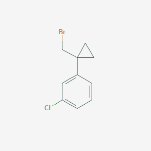 molecular formula C10H10BrCl B14046535 1-(1-(Bromomethyl)cyclopropyl)-3-chlorobenzene 