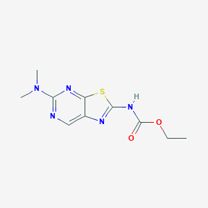 molecular formula C10H13N5O2S B14046542 Ethyl 5-(dimethylamino)thiazolo[5,4-d]pyrimidin-2-ylcarbamate 