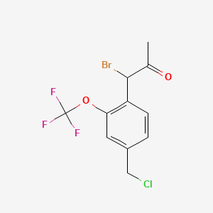 1-Bromo-1-(4-(chloromethyl)-2-(trifluoromethoxy)phenyl)propan-2-one