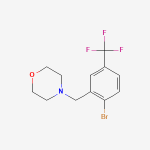 molecular formula C12H13BrF3NO B1404656 4-[[2-溴-5-(三氟甲基)苯基]甲基]吗啉 CAS No. 1394291-53-2