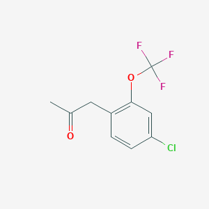 molecular formula C10H8ClF3O2 B14046575 1-(4-Chloro-2-(trifluoromethoxy)phenyl)propan-2-one 