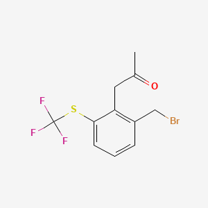 1-(2-(Bromomethyl)-6-(trifluoromethylthio)phenyl)propan-2-one