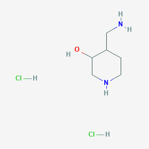 4-(Aminomethyl)piperidin-3-ol;dihydrochloride