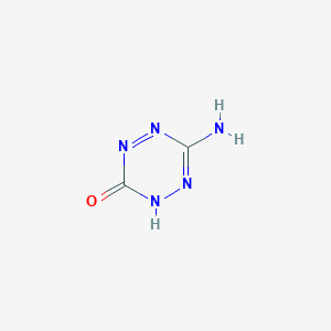 molecular formula C2H3N5O B14046600 6-Amino-1,2,4,5-tetrazin-3-OL 