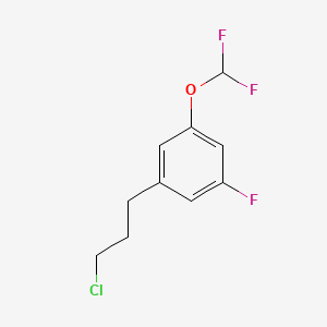 molecular formula C10H10ClF3O B14046613 1-(3-Chloropropyl)-3-(difluoromethoxy)-5-fluorobenzene 