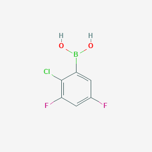 molecular formula C6H4BClF2O2 B1404663 (2-氯-3,5-二氟苯基)硼酸 CAS No. 1451393-37-5