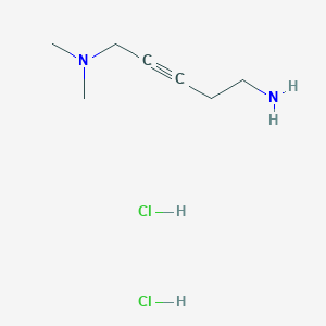 molecular formula C7H16Cl2N2 B14046661 N1,N1-Dimethylpent-2-yne-1,5-diamine 2hcl CAS No. 918871-94-0