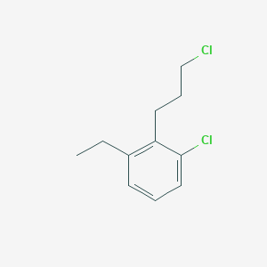 molecular formula C11H14Cl2 B14046669 1-Chloro-2-(3-chloropropyl)-3-ethylbenzene 