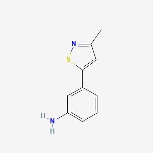 molecular formula C10H10N2S B1404667 3-(3-甲基异噻唑-5-基)-苯胺 CAS No. 1401521-91-2