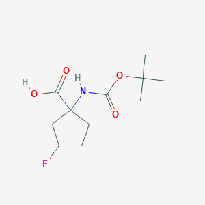 1-((tert-Butoxycarbonyl)amino)-3-fluorocyclopentane-1-carboxylic acid