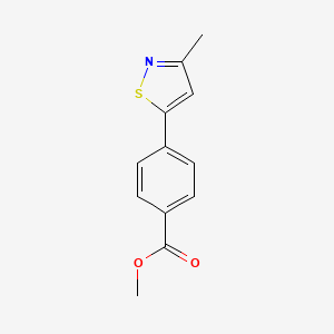 molecular formula C12H11NO2S B1404669 4-(3-甲基-1,2-噻唑-5-基)苯甲酸甲酯 CAS No. 39101-02-5