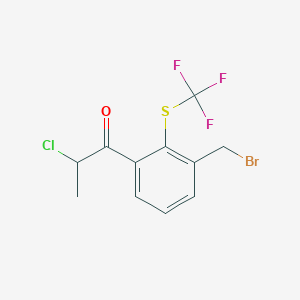 1-(3-(Bromomethyl)-2-(trifluoromethylthio)phenyl)-2-chloropropan-1-one