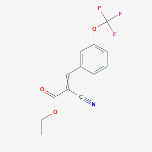 molecular formula C13H10F3NO3 B1404670 Ethyl 2-cyano-3-[3-(trifluoromethoxy)phenyl]prop-2-enoate CAS No. 773089-44-4