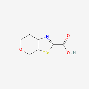 molecular formula C7H9NO3S B14046726 4,6,7,7a-tetrahydro-3aH-pyrano[4,3-d]thiazole-2-carboxylic acid 