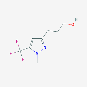 B1404673 3-(1-Methyl-5-(trifluoromethyl)-1H-pyrazol-3-yl)propan-1-ol CAS No. 1446786-30-6