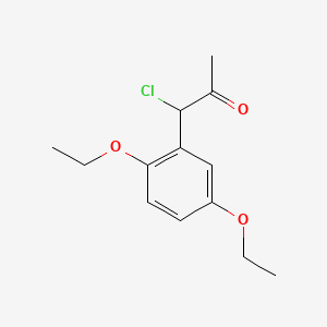 molecular formula C13H17ClO3 B14046738 1-Chloro-1-(2,5-diethoxyphenyl)propan-2-one 