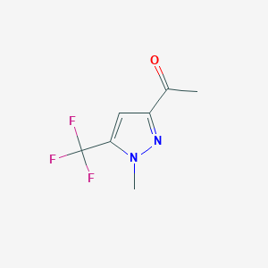 molecular formula C7H7F3N2O B1404675 1-(1-甲基-5-(三氟甲基)-1H-吡唑-3-基)乙酮 CAS No. 1446786-31-7