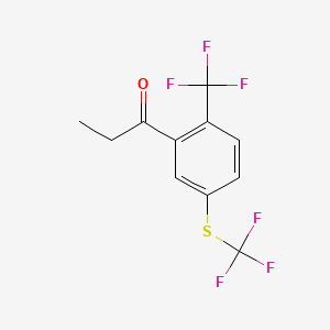 1-(2-(Trifluoromethyl)-5-(trifluoromethylthio)phenyl)propan-1-one