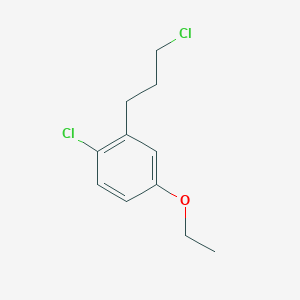 molecular formula C11H14Cl2O B14046824 1-Chloro-2-(3-chloropropyl)-4-ethoxybenzene 