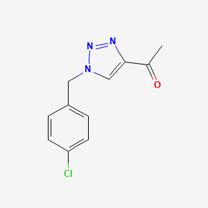 molecular formula C11H10ClN3O B1404685 1-{1-[(4-氯苯基)甲基]-1H-1,2,3-三唑-4-基}乙烷-1-酮 CAS No. 1443291-25-5