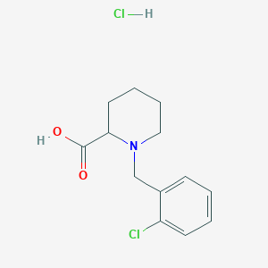 molecular formula C13H17Cl2NO2 B14046872 1-(2-Chlorobenzyl)piperidine-2-carboxylic acid hydrochloride 