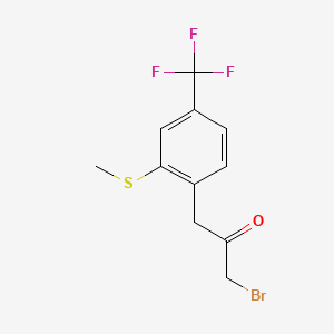 1-Bromo-3-(2-(methylthio)-4-(trifluoromethyl)phenyl)propan-2-one