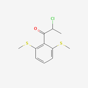 molecular formula C11H13ClOS2 B14046887 1-(2,6-Bis(methylthio)phenyl)-2-chloropropan-1-one 