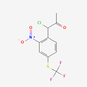 1-Chloro-1-(2-nitro-4-(trifluoromethylthio)phenyl)propan-2-one