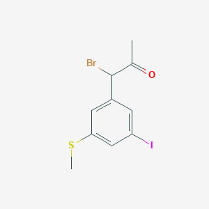 1-Bromo-1-(3-iodo-5-(methylthio)phenyl)propan-2-one