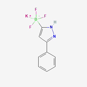molecular formula C9H7BF3KN2 B1404692 三氟(3-苯基-1H-吡唑-5-基)硼酸钾 CAS No. 1402242-81-2