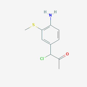 molecular formula C10H12ClNOS B14046920 1-(4-Amino-3-(methylthio)phenyl)-1-chloropropan-2-one 