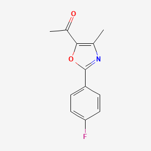 B1404693 1-[2-(4-Fluorophenyl)-4-methyl-1,3-oxazol-5-yl]ethan-1-one CAS No. 1565845-75-1