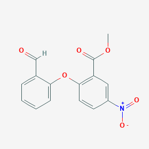 molecular formula C15H11NO6 B1404695 2-(2-甲酰苯氧基)-5-硝基苯甲酸甲酯 CAS No. 1338782-20-9