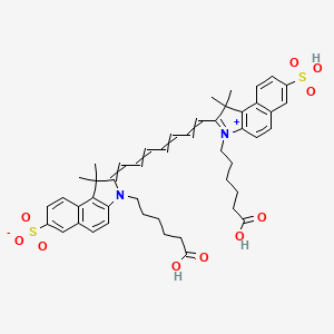 3-(5-Carboxypentyl)-2-[7-[3-(5-carboxypentyl)-1,1-dimethyl-7-sulfobenzo[e]indol-3-ium-2-yl]hepta-2,4,6-trienylidene]-1,1-dimethylbenzo[e]indole-7-sulfonate