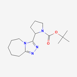 tert-butyl 2-{5H,6H,7H,8H,9H-[1,2,4]triazolo[4,3-a]azepin-3-yl}pyrrolidine-1-carboxylate