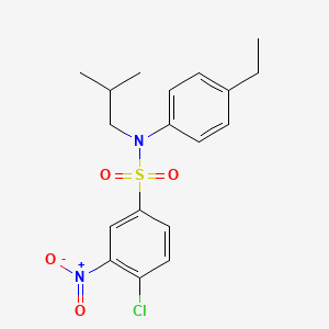 4-chloro-N-(4-ethylphenyl)-N-isobutyl-3-nitrobenzenesulfonamide