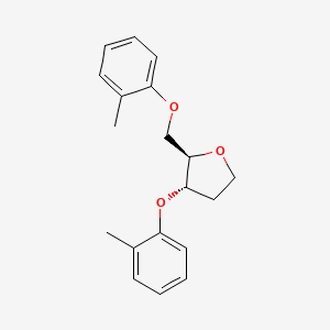 molecular formula C19H22O3 B14046978 (2R,3S)-3-(o-Tolyloxy)-2-((o-tolyloxy)methyl)tetrahydrofuran 