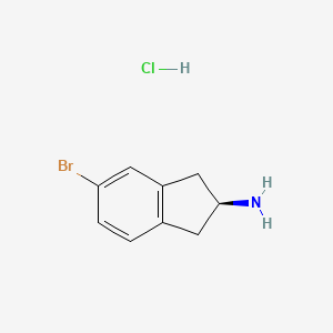 molecular formula C9H11BrClN B1404698 (2S)-5-bromo-2,3-dihydro-1H-inden-2-ylamine Hydrochloride CAS No. 370861-68-0