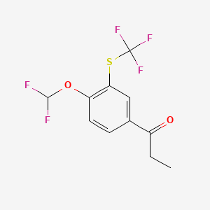 1-(4-(Difluoromethoxy)-3-(trifluoromethylthio)phenyl)propan-1-one