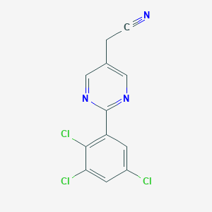 molecular formula C12H6Cl3N3 B14047020 2-(2,3,5-Trichlorophenyl)pyrimidine-5-acetonitrile 