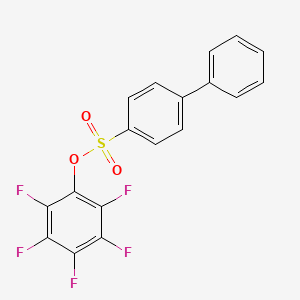 molecular formula C18H9F5O3S B1404703 五氟苯基苯-1-磺酸-4-苯酯 CAS No. 1420537-69-4