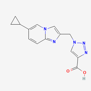 1-({6-Cyclopropylimidazo[1,2-a]pyridin-2-yl}methyl)-1,2,3-triazole-4-carboxylic acid